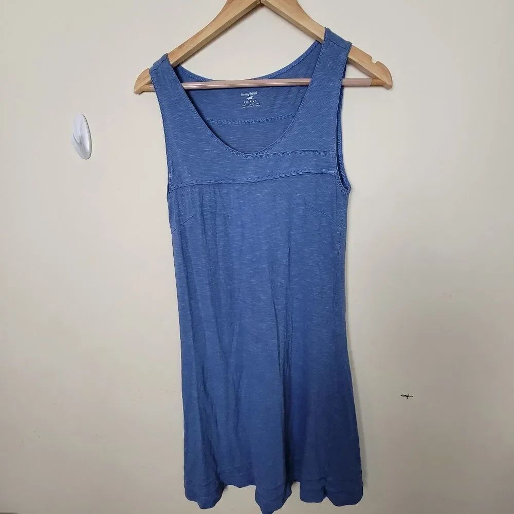 Horny Toad Sleeveless Tank Midi Dress Blue Small